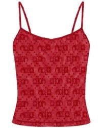 Marine Serre - Haut À Bretelles Monogrammées - Lyst