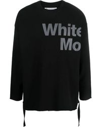 White Mountaineering - Logo-Print Draped-Strap Sweatshirt - Lyst