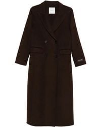 ERMANNO FIRENZE - Wool-Blend Double Breasted Coat - Lyst
