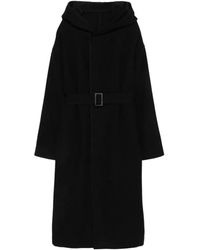 Rick Owens - Belted Hooded Coat - Lyst