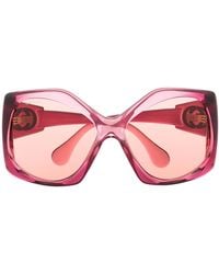Gucci - Angular-Frame Oversized Sunglasses - Lyst
