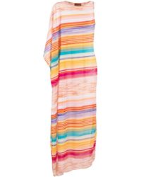 Missoni - One-shoulder Striped Maxi Dress - Lyst