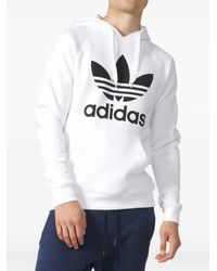 adidas - Felpa Con Cappuccio E Logo - Lyst