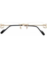 Cartier - Square-Frame Glasses - Lyst