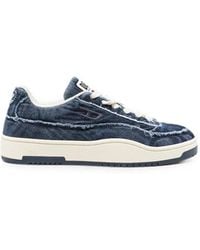 DIESEL - Distressed Denim Sneakers - Lyst