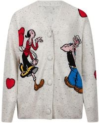 MC2 Saint Barth - Sasi Popeye-Intarsia Flecked Cardigan - Lyst