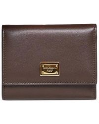 Dolce & Gabbana - Portefeuille En Cuir À Plaque Logo - Lyst