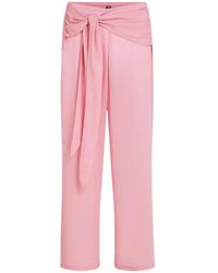 KARL LAGERFELD - Signature Broek Met Gestrikte Taille - Lyst
