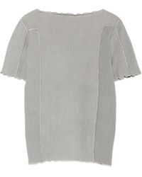 Baserange - Ribbed-Knit Boat-Neck T-Shirt - Lyst