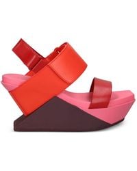 United Nude - Delta Wedge Sandalen Met Klittenband En Sleehak - Lyst