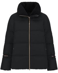 Herno - Plumífero Con Cuello De Pelo Artificial - Lyst