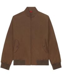 Fred Perry - Harrington Logo-Embroidered Zip-Up Jacket - Lyst