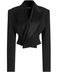 Dolce & Gabbana - Shawl Collar Cropped Jacket - Lyst