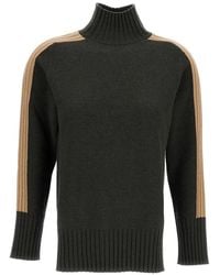 Lorena Antoniazzi - Pull Colour Block À Col Montant - Lyst