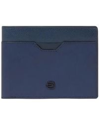 Piquadro - Grained Leather Wallet - Lyst