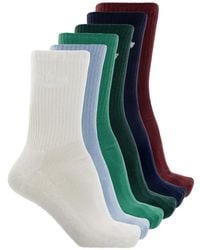 adidas - Logo-Embroidered Ribbed-Knit Socks (Set Of Six) - Lyst