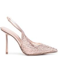 Le Silla - Rhinestone-Embellished 100Mm Mesh Pumps - Lyst