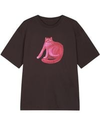 JNBY - Cat-Print Short-Sleeve T-Shirt - Lyst