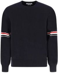 Thom Browne - Milano Stitch Crew Neck Jumper - Lyst