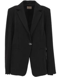 Emme - Single-Breasted Notched-Lapels Blazer - Lyst