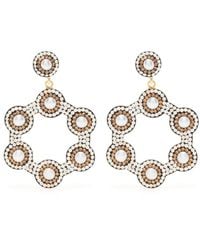 SORU - Baroque Pearl Hoop Earrings - Lyst