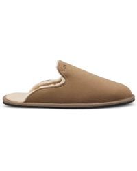 BOSS - Chaussons À Doublure En Peau Lainée - Lyst