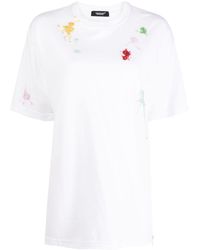 Undercover - Bead-embellished Cotton T-shirt - Lyst