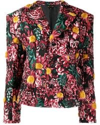 Comme des Garçons - Blazer Boutonné À Fleurs - Lyst