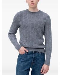 BOSS - Cable-Knit Crew-Neck Sweater - Lyst