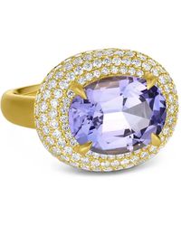 LEIGH MAXWELL - Tanzanite And Diamond Ring - Lyst