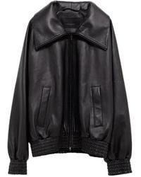 Balenciaga - Veste En Cuir À Logo Embossé - Lyst