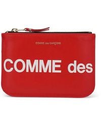 Comme des Garçons - Logo-Print Leather Wallet - Lyst
