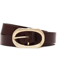 Anine Bing - Oval-Buckle Leather Belt - Lyst