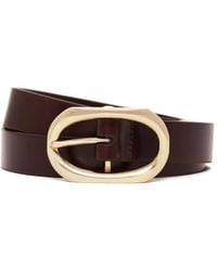 Anine Bing - Oval-Buckle Leather Belt - Lyst