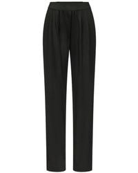 Loulou de Saison - Dan Pleated Elasticated-Waistband Straight Trousers - Lyst