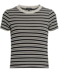 Rag & Bone - Striped Ribbed T-Shirt - Lyst