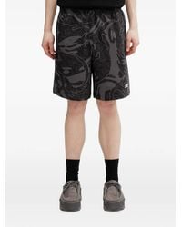 Aape By A Bathing Ape - Graphic-Print Logo-Print Shorts - Lyst