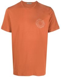 Corneliani - Logo-print Stretch-cotton T-shirt - Lyst