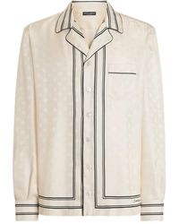 Dolce & Gabbana - Stripe-Trim Logo-Patterned Shirt - Lyst