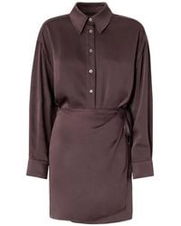 Pinko - Mini Dress With Button Fastening - Lyst