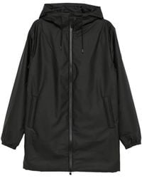 Rains - Lohja Hooded Zip-Up Insulated Coat - Lyst