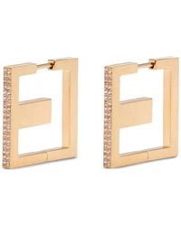 Elisabetta Franchi - Earrings With Rhinestones - Lyst