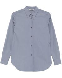 Jil Sander - Helles Popeline-Hemd - Lyst