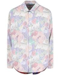 Martine Rose - Graphic-Print Long-Sleeve Shirt - Lyst