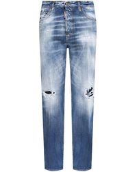 DSquared² - Ripped Straight-Leg Jeans - Lyst