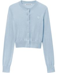 Alexander Wang - Cardigan Crop Girocollo - Lyst