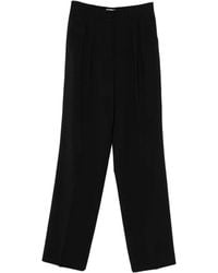 Manuel Ritz - Wollen Broek Met Geplooid Detail - Lyst