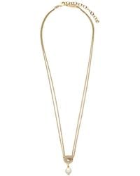 Ferragamo - Gancini Pearl Pendant Necklace - Lyst