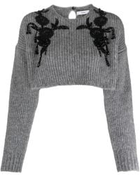 Erdem - Bead-embellished Ribbed-knit Jumper - Lyst
