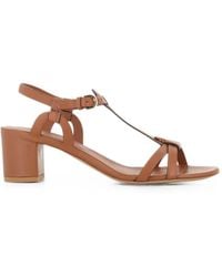 Roberto Del Carlo - Betty T-Bar Block-Heel Sandals - Lyst
